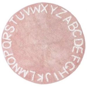 Tapis Rond Tapis de Jeu Rond pour Enfants Tapis de Chambre denfant Tapis antidérapant Tapis pour Salon Rose 120 x 120 cm)