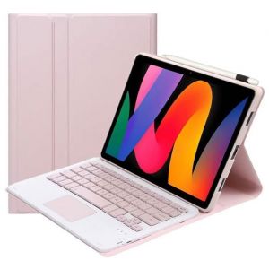 Pour Xiaomi Redmi Pad SE Bluetooth Clavier Touchpad Slim Clavier Avec Botier de Tablette - Rose CLAVIER POUR TABLETTE TACTILE
