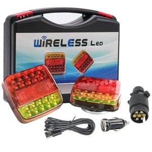 kit &eacute;clairage arri&egrave;re remorque magn&eacute;tique feu led wifirechargeable LED feux arri&egrave;re remorque sans fil magn&eacute;tique 12V 24V LED