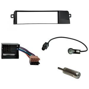 Kit Adaptateur Autoradio - BMW - Série 3 E46 - Facade 1DIN - Fiche ISO - Adaptateurs Antenne