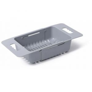 Panier de passoire extensible de cuisine de passoire pliable passoire r&eacute;glable de fruits et de l&eacute;gumes au-dessus de l&eacute;vier pour