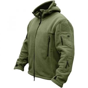 Homme Militaire R&eacute;sistant au Vent Veste Polaire Tactique Militaire Multi-poches Chaudes Manteau &agrave; Capuche Ext&eacute;rieur