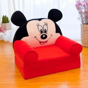 Canap&eacute; Lit Rouge Enfant Fauteuil Confortable pour Gar&ccedil;on Fille Chaise Rembourr&eacute;e Coussin de Sol Pouf B&eacute;b&eacute; Animal D&eacute;coration Chambre
