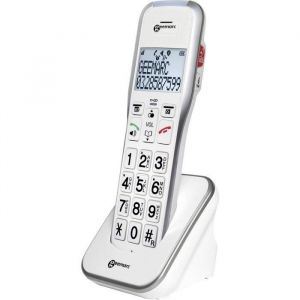 Geemarc AMPLIDECT 595 COMBI Téléphone filaire pour séniors répondeur téléphonique fonction mains libres signal dappe