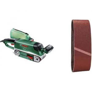 Ponceuse &agrave; bande Bosch PBS 75 A avec 9 abrasifs G 60/80/100