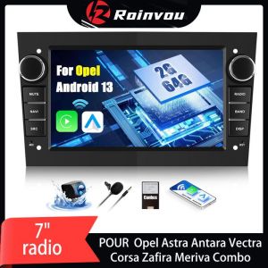 Roinvou Autoradio Android 13 pour Opel (Astra/Antara/Vectra/Corsa/Zafira/Meriva/Combo) - 7[2+64G] CarPlay Sans FilWIFIGPScam&eacute;ra