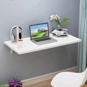 MIPAN.Table Pliante Murale - Table Rabattable - Console Pliante  -  Bureau dordinateur -Table de Cuisine -  80 x 50 - Blanc