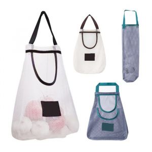 4 pièces sac de courses en filet sac à débris sac en filet portable sac en filet lavable