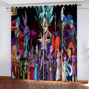 Rideau Occultant - Dragon Ball Anime - R&eacute;duction Du Bruit - Multicolore - 80x240cm
