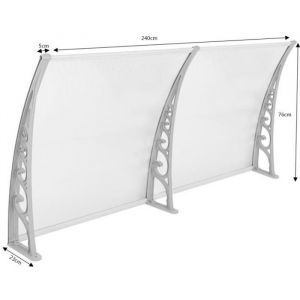 Auvent de porte/marquise de porte KEKE - 80*240 cm - transparent - STYLE SIMPLE