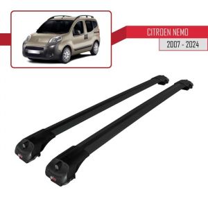 Pour Citroen Nemo 2007-2024 Barres de Toit ACE-1 Railing Porte-Bagages de voiture / Noir