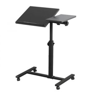 ERROLVES®MEUBLE DE BUREAU Table pour OrdinateurTable de Lit pour Ordinateur Portable-Hauteur Réglable-4 roulettes