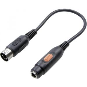 Adaptateur audio SpeaKa Professional SP-7870312 connexion DIN / Jack [1x DIN mâle 5 pôles - 1x Jack femelle 6.35 mm] noi