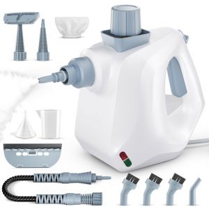 Portable Nettoyeur Vapeur Haute TempéRature 1000 W Avec 10 Accessoires Pour Tapis Sur Vitres Canapé SèChe Matelas Tapis Voiture