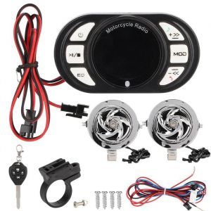 Lecteur audio MP3 FM LED 12 V haut-parleurs Bluetooth pour moto radio FM stéréo portable