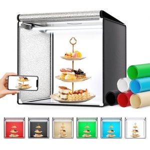 Studio Photo Bo&icirc;te de Lumi&egrave;re Pliable 60 x 60 x 60 cm LED Mini Photo Tente de Studio Portable