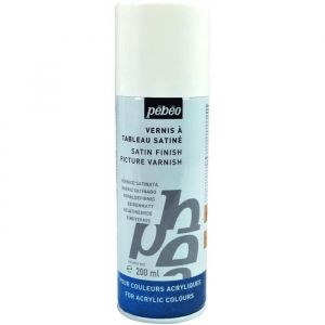 Vernis acrylique &agrave; tableau satin&eacute; - PEBEO - 200 ml - Transparent - Spray - Mixte