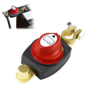 Coupe Circuit Batterie 12V/24V Coupe Circuit Batterie Voiture Top Post Preuve de leau Coupe-Batterie