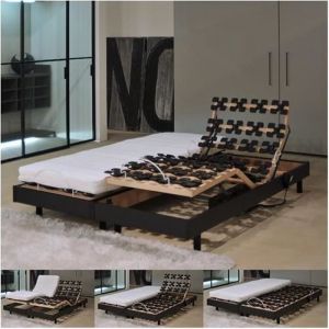 Ensemble 2 sommiers relaxation électrique FLEXPALACE 2x80X200 / Noir