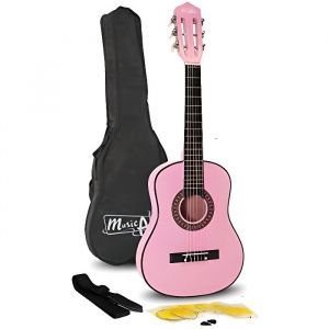 Guitare classique - Music Alley - MA-51 - Taille 1/2 - Couleur Rose - Housse incluse