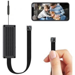 Sprfuk Mini cam&eacute;ra Espion 4K/1080P HD cam&eacute;ra cach&eacute;e DIY sans Fil Micro Camera Espion Mini Camera Surveillance int&eacute;rieur/ext&eacute;rieur