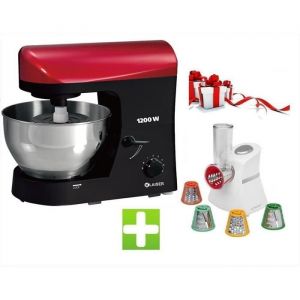 Robot p&eacute;trin p&acirc;tissier multifonction KLAISER IMPERIAL KM98MEX 1200W - Rouge - Magic Hachoir inclus