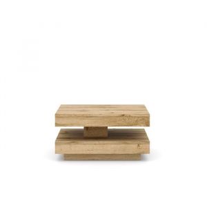 Table Basse - VIVALDI - Pico - Chêne Wotan - 2 Plateaux - Design Contemporain - Carré