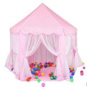 Tente dint&eacute;rieur pour enfants - Tente de ch&acirc;teau de princesse pour filles salle de lecture pour tente pop-up de th&eacute;&acirc;tre rose pour