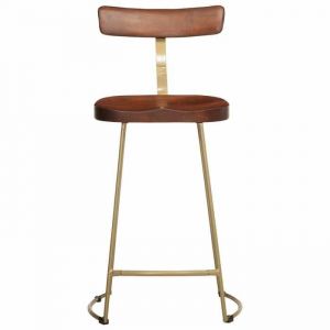 Chaises de bar CLOUD lot de 2 Tabourets Hauts Siège Haut 49x43x88 cm bois de manguier massif LV863