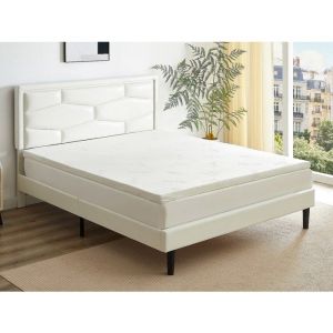 Surmatelas 180 x 200 cm luxe m&eacute;moire de forme coutil aloe vera &eacute;p.5cm - LACETO de NATUREA