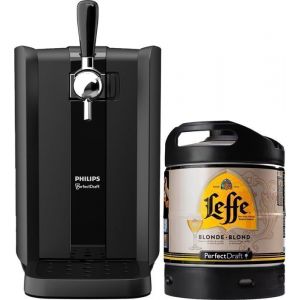 Pack Tireuse &agrave; bi&egrave;re PerfectDraft Black - 1 f&ucirc;t 6L Leffe Blonde - 5e de consigne inclus - Id&eacute;e cadeau