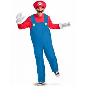 Déguisement adulte Mario - APTAFÊTES - Super Mario Bros - Homme - Noir - Multicolor