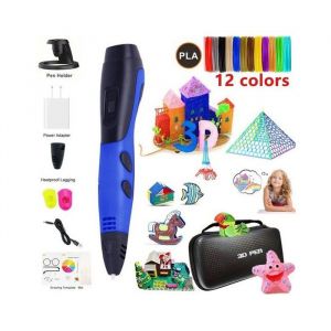 Stylo 3D - Kit de d&eacute;marrage stylo 3D -Stylo 3D pour enfants - Compatible avec 12 couleurs de c&acirc;ble PLA - C&acirc;ble ABS/PLA - Cadeau de