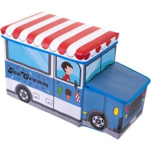 Coffre de rangement banc marchand de glace - BIECO - Bleu - 3 ans - Enfant - 55 x 265 x 315 cm - Mixte