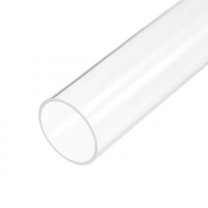 Tube Tuyau SOURCING MAP Tube rond PMMA 46mm Diamètre intérieur 50mm Dia extérieur 305mm Longueur Acrylique Rigide Transparent 1Pcs