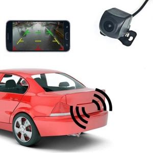 Cam&eacute;ra de Recul sans Fil HD WiFi Cam&eacute;ra de Recul pour Voiture V&eacute;hicules Cam&eacute;ra de Recul WiFi avec Vision Nocturne Moniteur d A91
