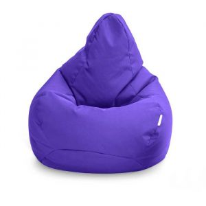 Loft 25 Fauteuil pouf de jeu pour le adultes - Pouf poire à dossier haut résistant à leau - Pouf chaise pour salon - Ultra-violet
