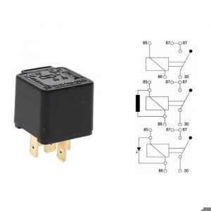 RELAIS UNIVERSEL 12 Volts 30 Amperes 5 PLOTS