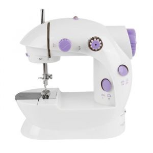 BLANC - Machines &agrave; coudre de poche Double Vitesse Double Fil Multifonction &Eacute;lectrique Mini Machine &Agrave; Coudre