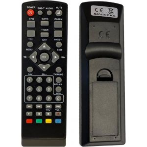 T&eacute;l&eacute;commande Universelle 7en1 Compatible pour D&eacute;codeur TNT DVB-T StrongEngelMetronicStromLiveTNTXoro