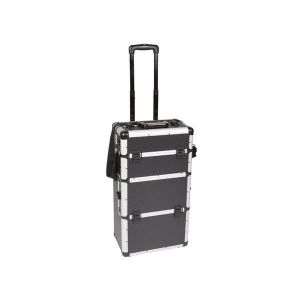 Mallette Trolley - VELLEMAN - Aluminium - Noir - 370 x 270 x 670 mm - Mixte