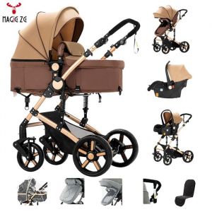 Poussette 3 en 1 Magic ZC  Poussette cosy voyag Poussette pour nouveau-né Poussette trio Poussette bebe avec nacelle pliable un
