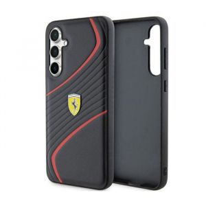 Coque de téléphone - FERRARI - Samsung Galaxy S23 FE - Noir - Cuir véritable - Protection anti-rayures