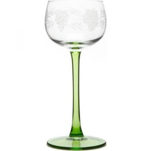 6 Verres à Vin d'Alsace motif GRAPPE