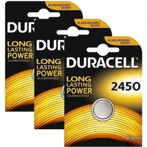 3 piles Duracell CR2450 3V Lithium pile &agrave; pile 2450 DL2450 K2450L