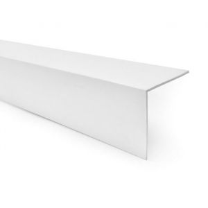 Corni&egrave;re PVC Rigide Adh&eacute;sive 30x30mm Protection Angle Mur Anti-Choc Blanc 100 cm QUEST