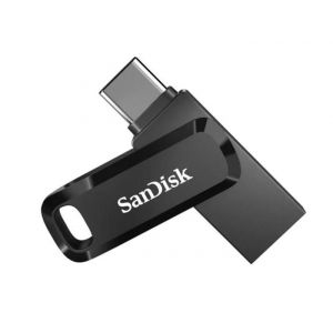 SanDisk 256Go Ultra Dual Drive Luxe noire USB Type-C jusqu&agrave; 400MB/s avec connecteurs USB Type-C et USB Type-A