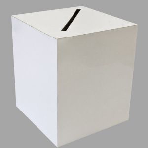 Tirelire urne blanche de fête 235 cm H. (x1) REF/ACM596