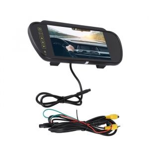 SURENHAP Moniteur de vue arrière Moniteur de rétroviseur 7 pouces écran LCD moniteur de caméra de recul pour caméra de recul gps