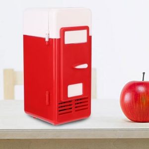 Mini Rfrigrateur Usb Red Rfrigrateur Compact Rfrigrateur Portatif De Electromenager Classique Roug MINI-BAR – MINI FRIGO POUR BOI